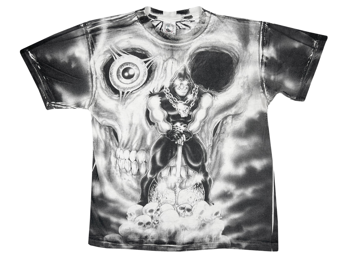 Vintage Executioner & Skull Art All Over Print T-Shirt