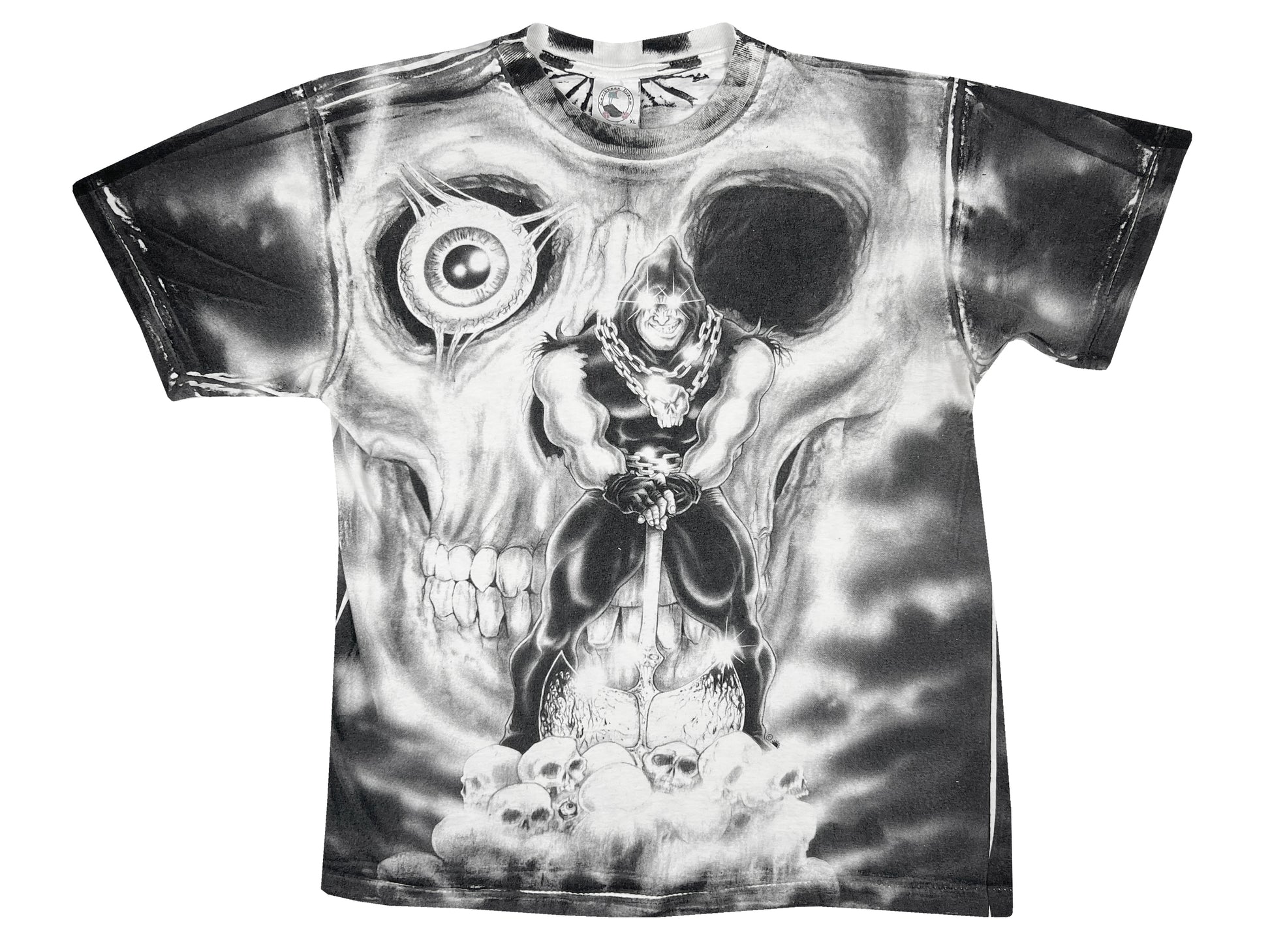 Vintage Executioner & Skull Art All Over Print T-Shirt