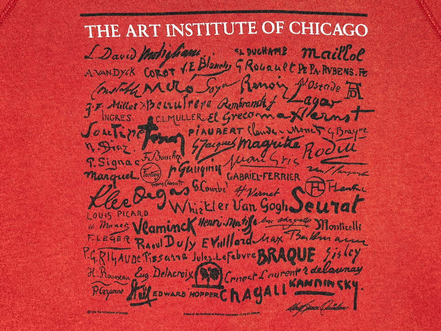 The Art institute of Chicago Artist Signatures Sweatshirt