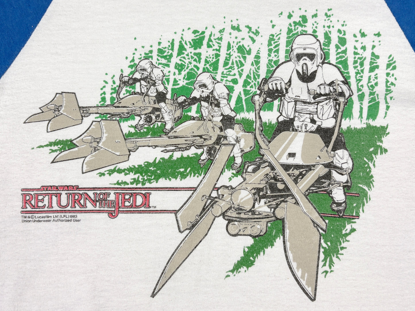 Star Wars 'Return of the Jedi' Speeder Bikes Raglan T-Shirt