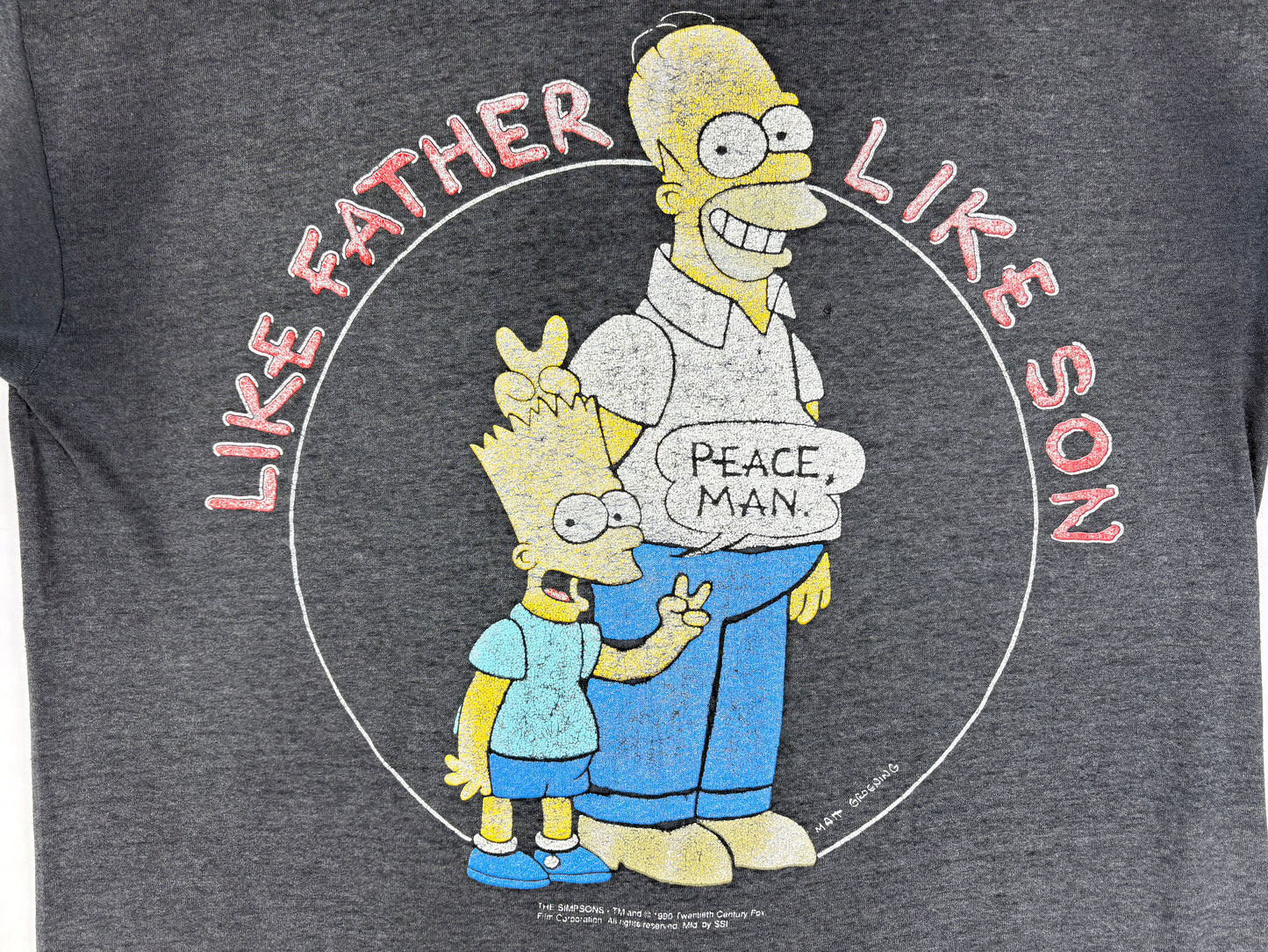 The Simpsons 'Like Father Like Son' Faded T-Shirt