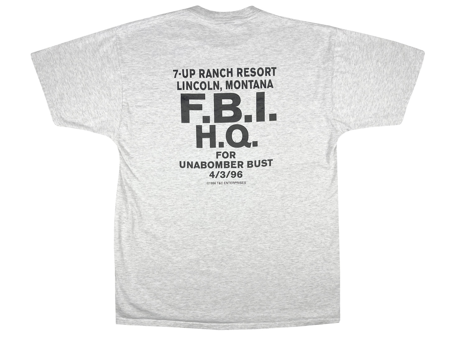 Unabomber FBI Bust Souvenir T-Shirt