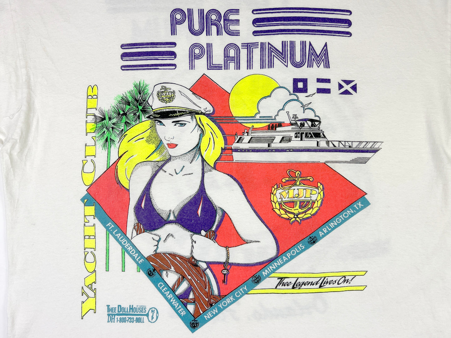 Thee Dollhouse Pure Platinum 'Yacht Club' T-Shirt