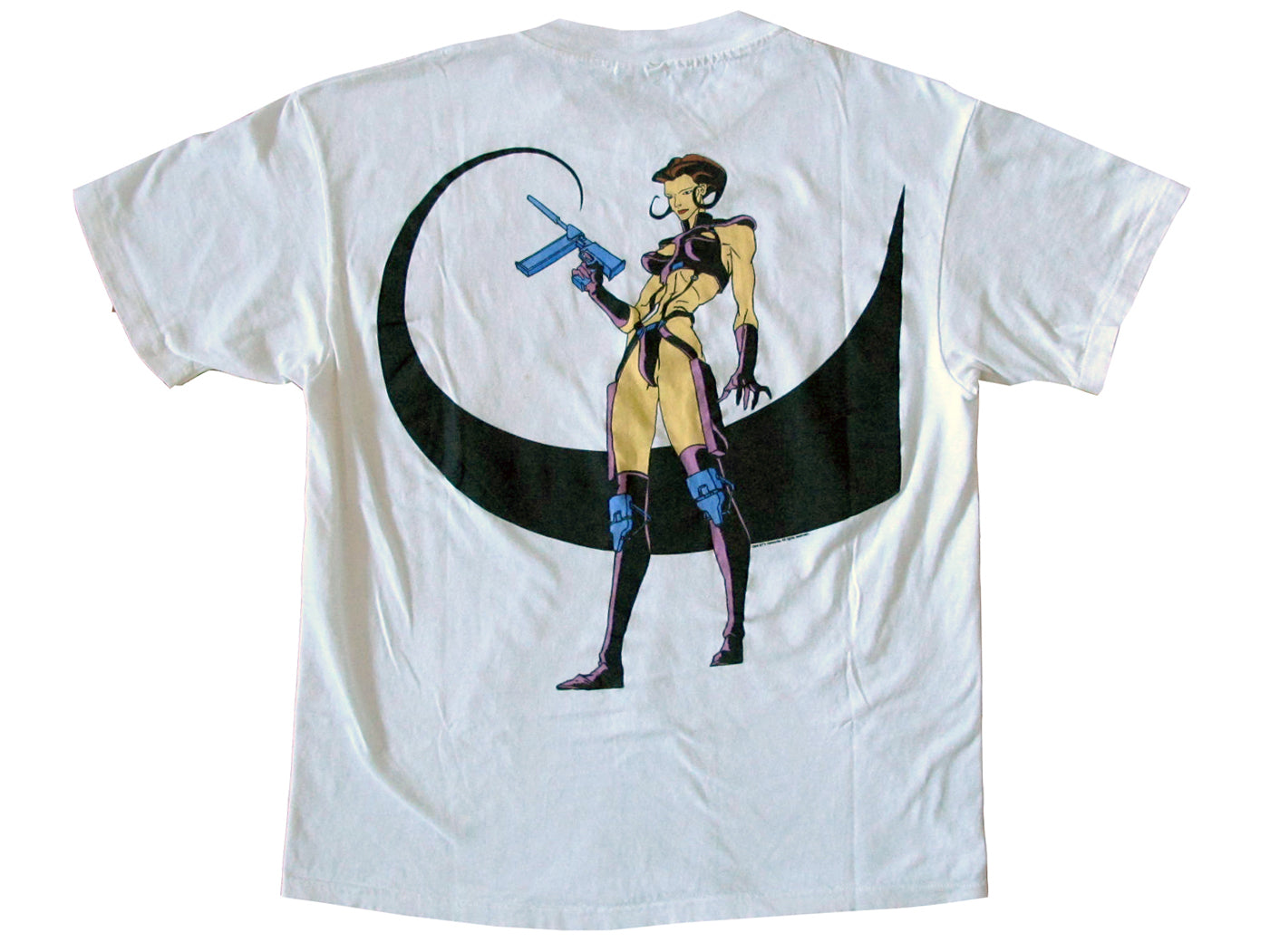 Vintage Aeon Flux White T-Shirt MTV LIquid Television  Cartoon Animated 90s