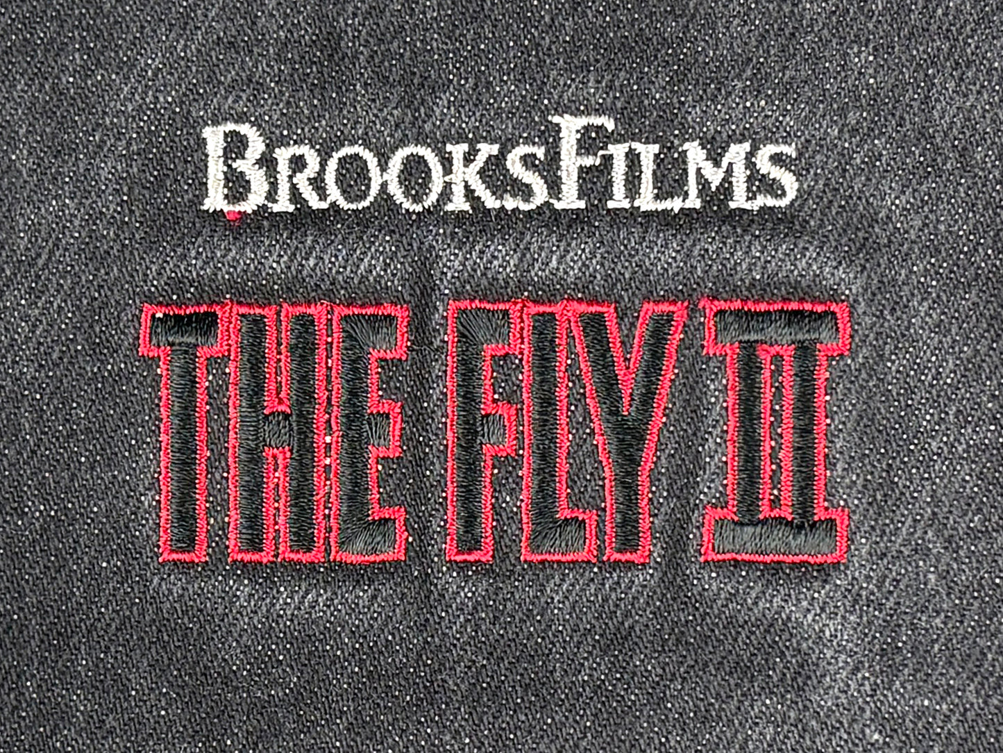 The Fly II Cast & Crew Embroidered Denim Vest