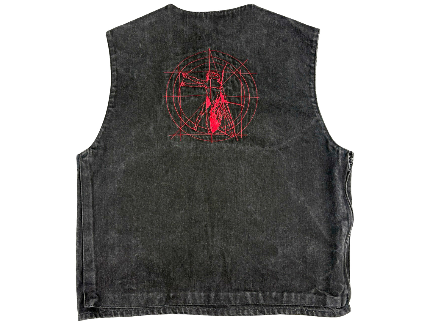 The Fly II Cast & Crew Embroidered Denim Vest