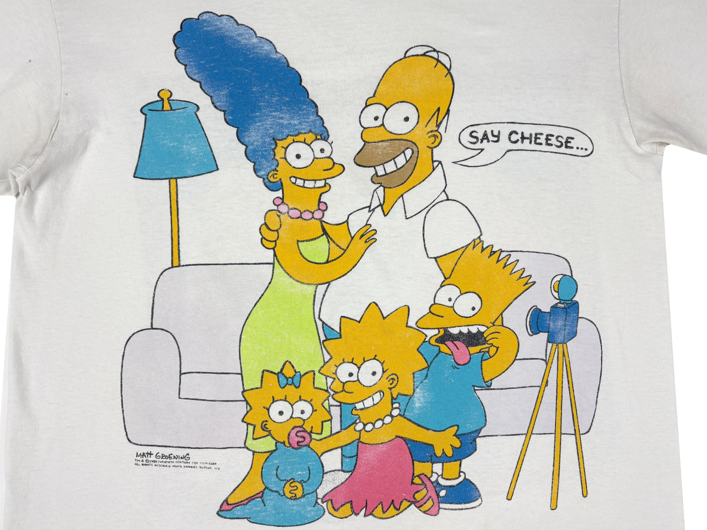 The Simpsons Family Photo Thrashed T-Shirt