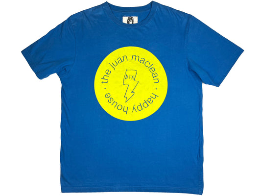 The Juan MacLean 'Happy House' DFA x Perks and Mini Blue T-Shirt Records Dance Music NYC New York