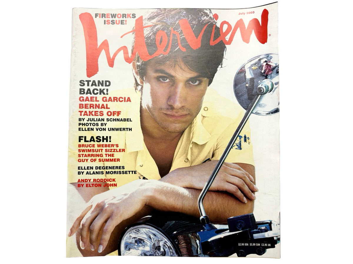 Interview Magazine July 2003 Gael Garcia
