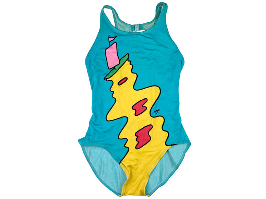 Vintage Peter Max Via Max Objects D'Art Swimsuit
