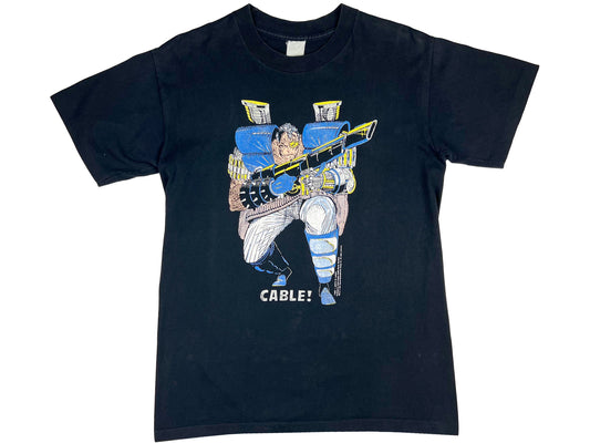 Vintage Cable Marvel Comics Black T-Shirt 90s X-Force