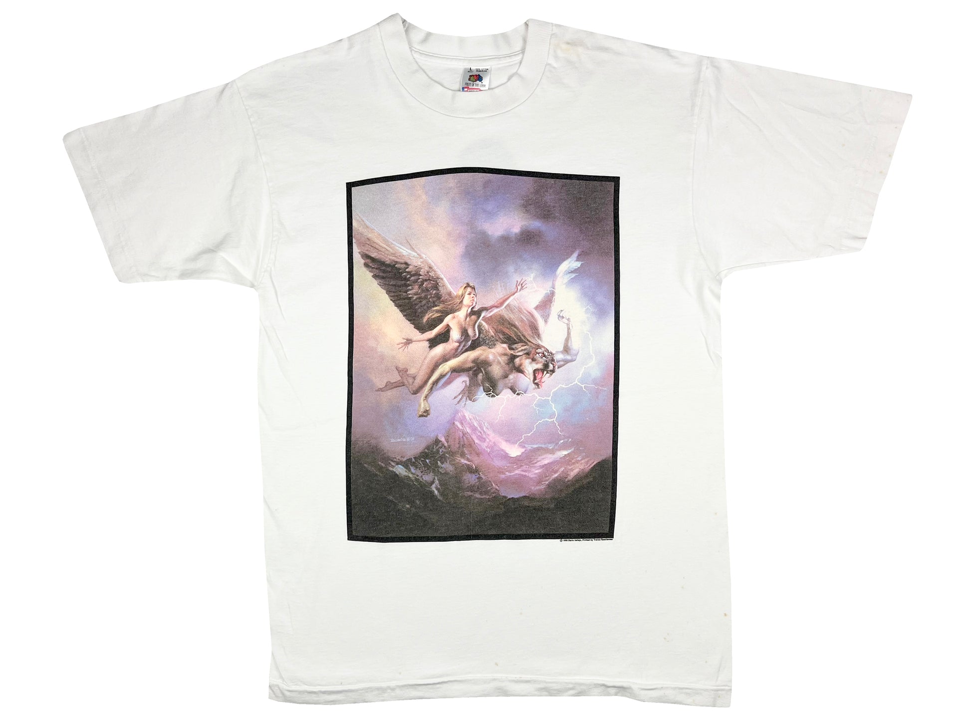 Vintage Boris Vallejo Babe & A Flying Panther T-Shirt