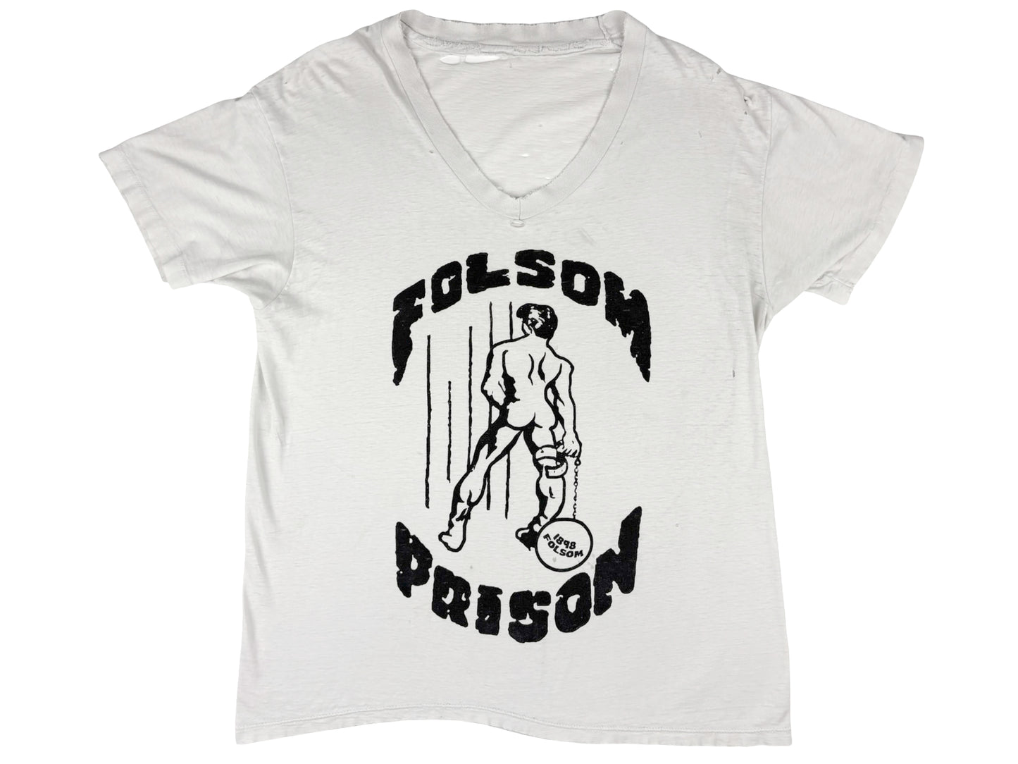 Folsom Prison Thrashed V-Neck T-Shirt