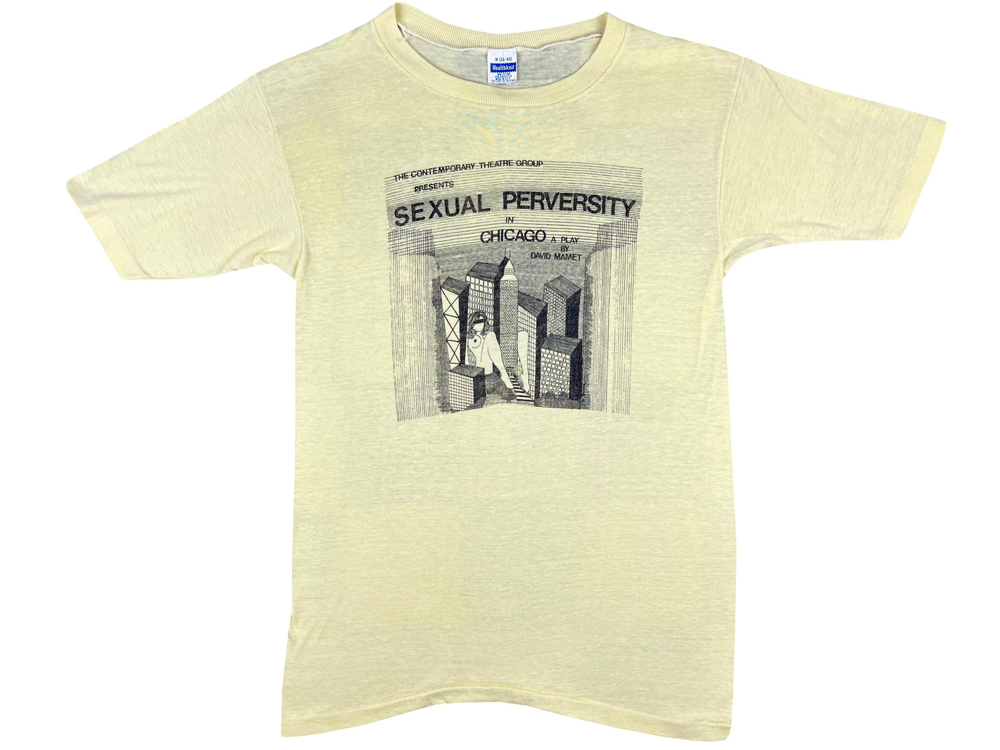 Vintage David Mamet 'Sexual Perversity in Chicago' T-Shirt