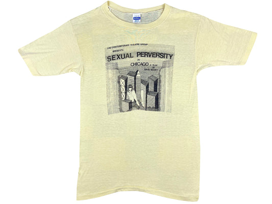 Vintage David Mamet 'Sexual Perversity in Chicago' T-Shirt