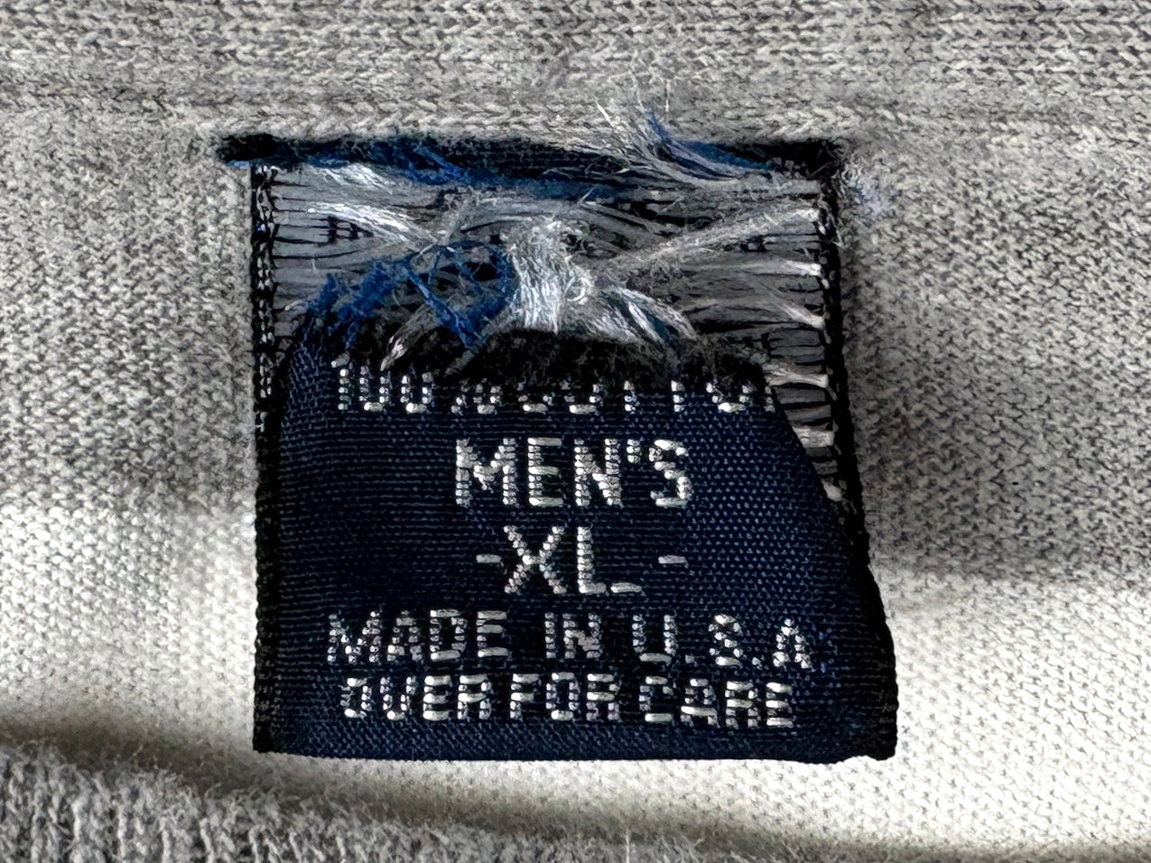 Land's End White & Grey Striped L/S Pocket Shirt