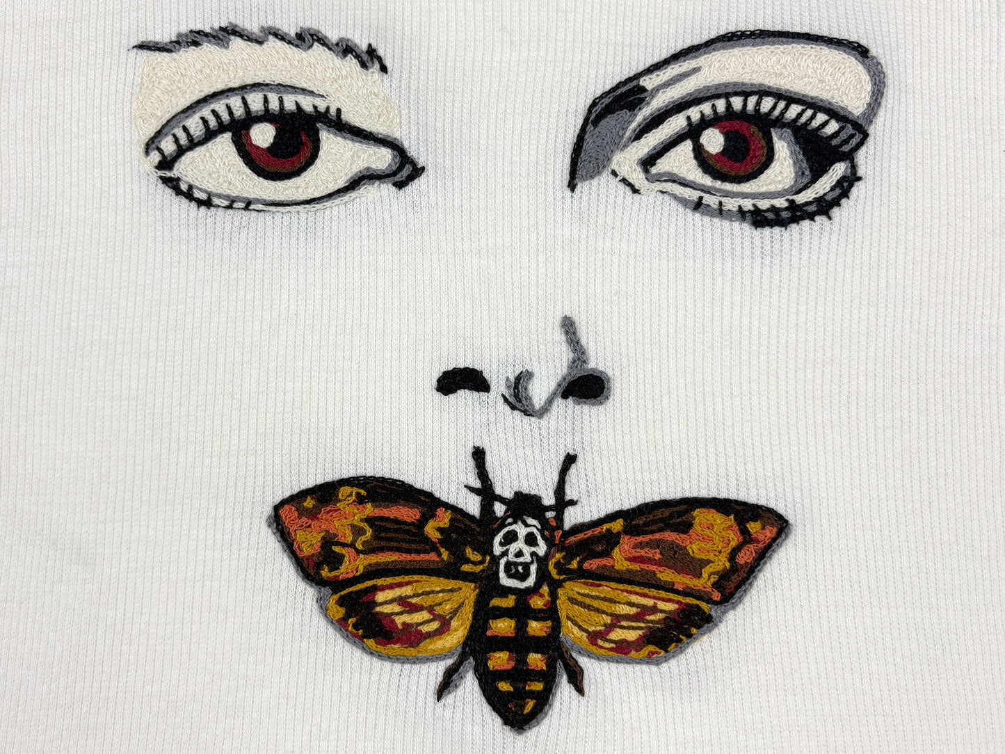 Cecil B. Moxie 'Silence of the Lambs' Chain Stitch Embroidered Tank Top