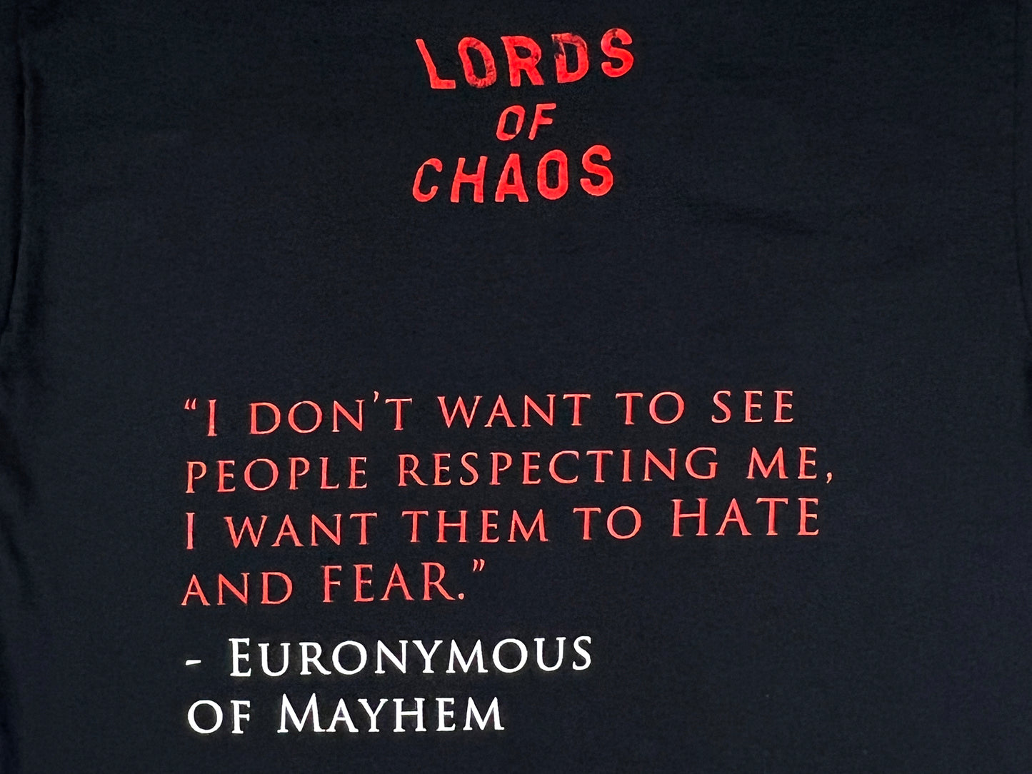Lords of Chaos Euronymous T-Shirt & Book