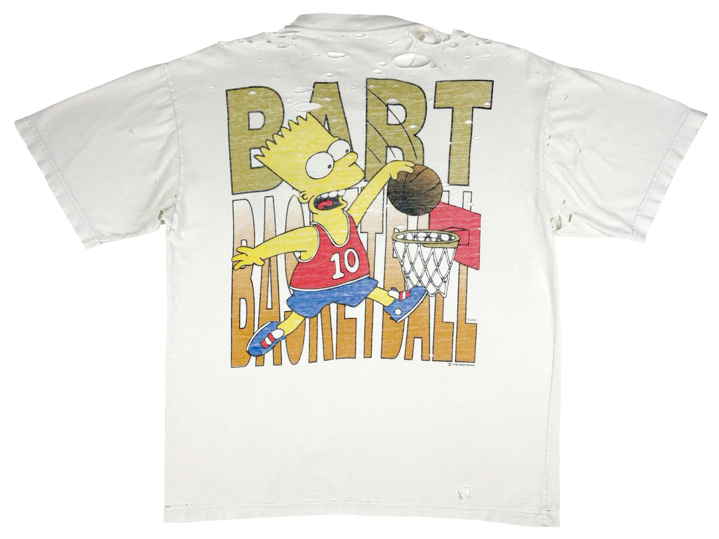 The Simpsons Bart Gang Way Basketball Thrashed T-Shirt