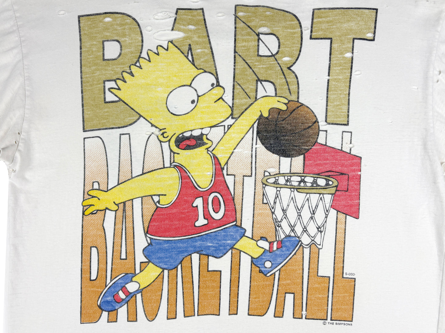 The Simpsons Bart Gang Way Basketball Thrashed T-Shirt