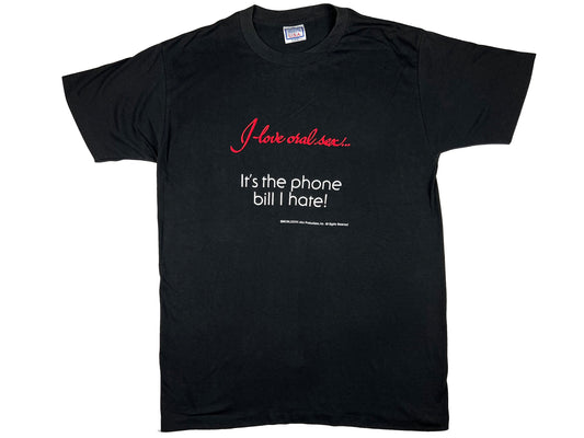Vintage I Love Oral Sex Black T-Shirt