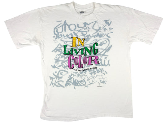 Vintage In Living Color White T-Shirt Television Series Comedy Sketch Fox 90s Wayans Brothers