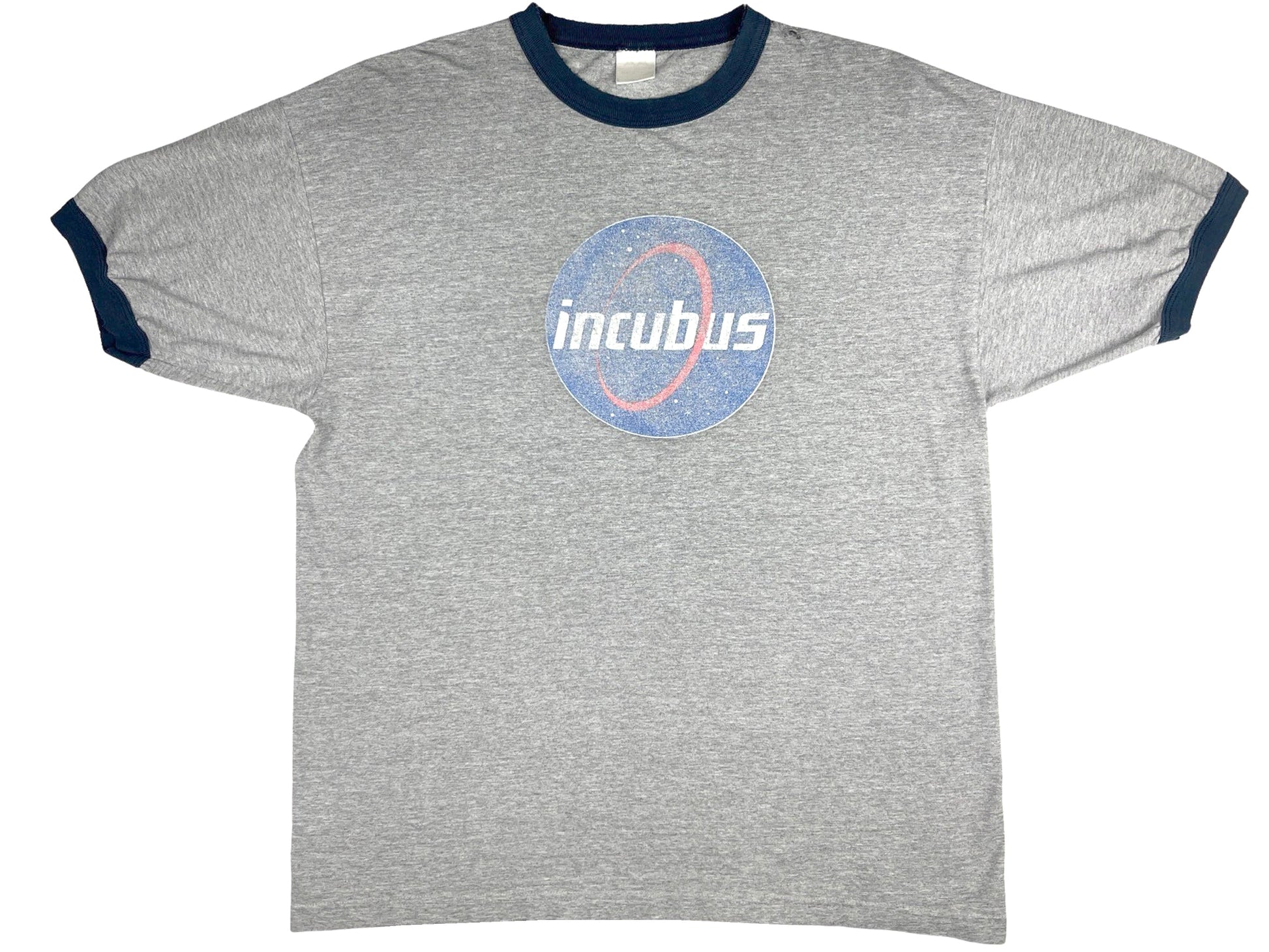 Vintage Incubus NASA Logo Ringer Grey T-Shirt