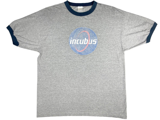 Vintage Incubus NASA Logo Ringer Grey T-Shirt