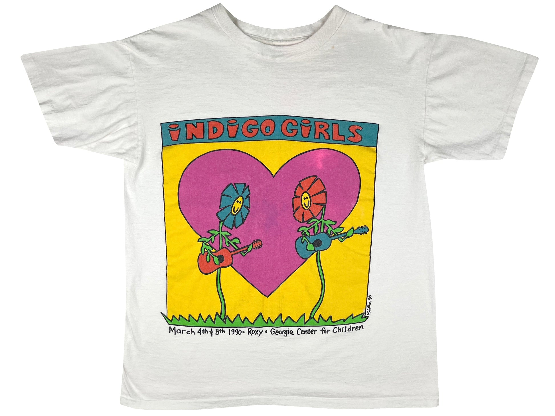 Vintage Indigo Girls 1990 Tour White T-Shirt