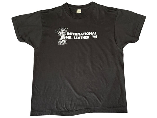 Vintage International Mr. Leather 1994 T-Shirt IML Gay Home Bondage Erotic 90s