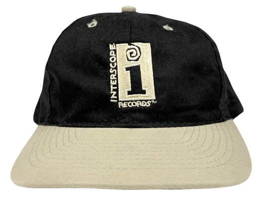 Vintage Interscope Records Embroidered Baseball Hat Rap Hip Hop 90s Major Label