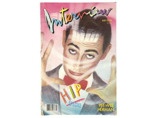 Vintage Interview Magazine July 1987 Pee Wee Herman