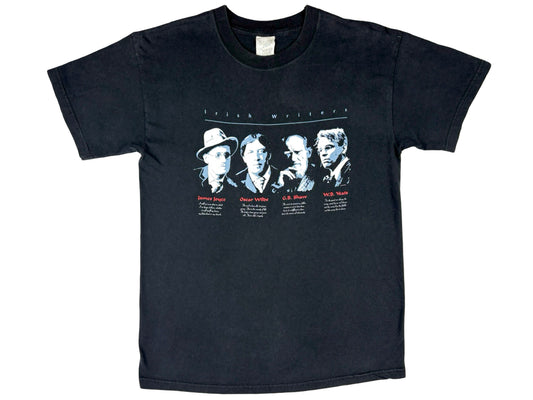 Vintage Irish Writers T-Shirt Ireland james Joyce Oscar Wilde GB Shaw WB Yeats 80s 90s