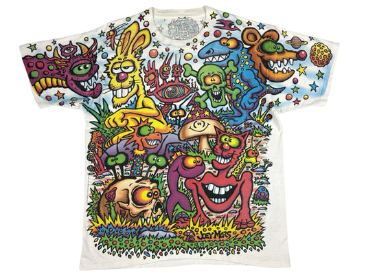 Vintage Joey Mars Liquid Blue All Over Print T-Shirt Art 90s Artist AOP