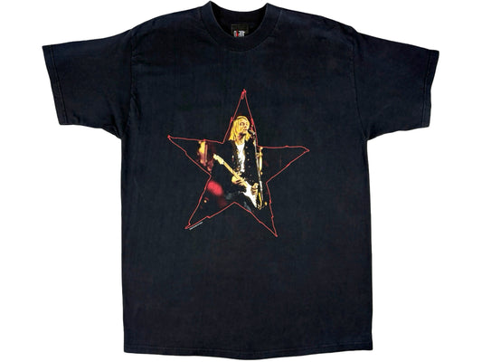Vintage Kurt Cobain End of Music Death of a Star Black T-Shirt RIP Memorial 90s Nirvana band Tee