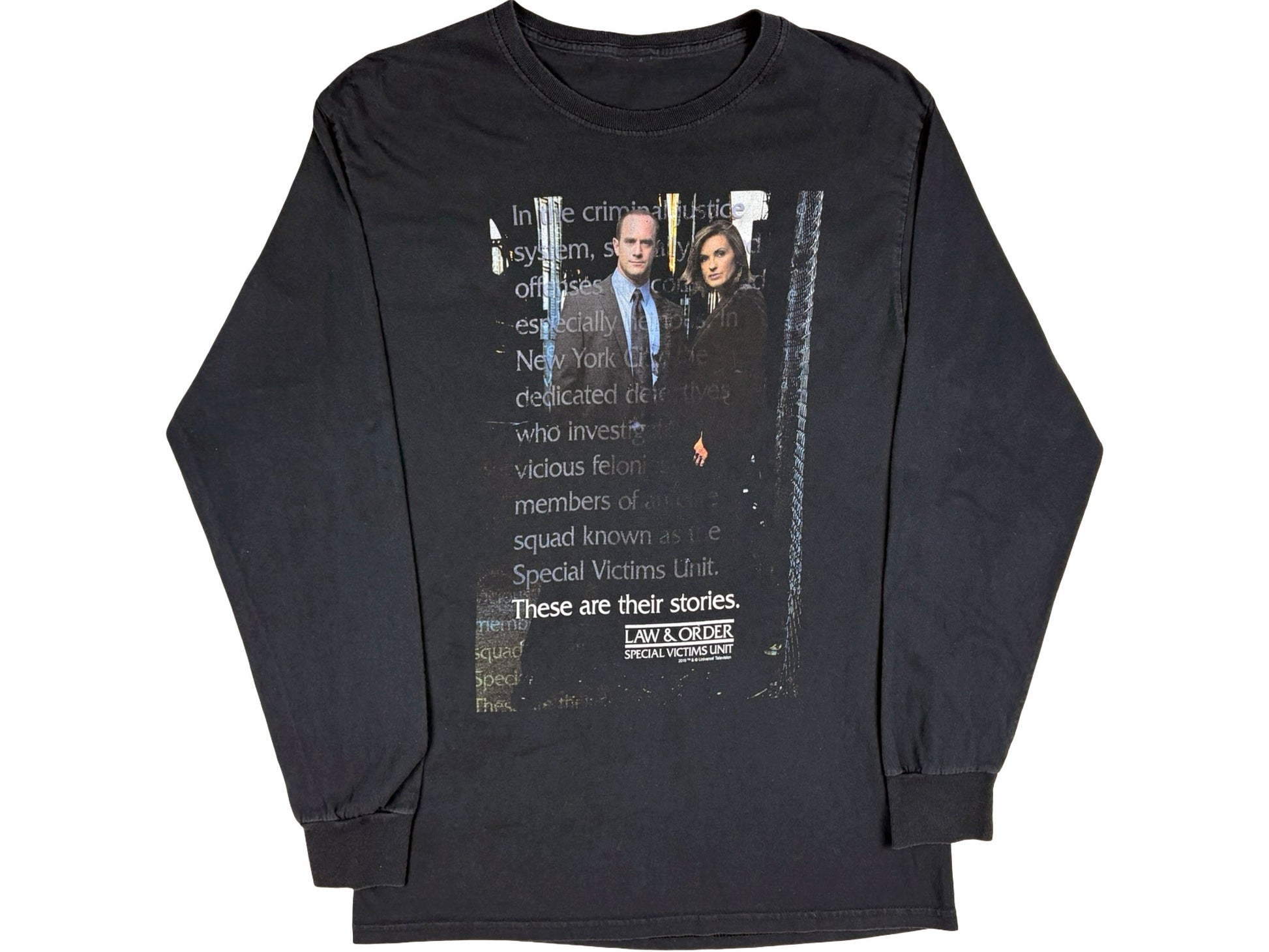 Vintage Law & Order SVU Black Long Sleeve Shirt 90s y2k TV show