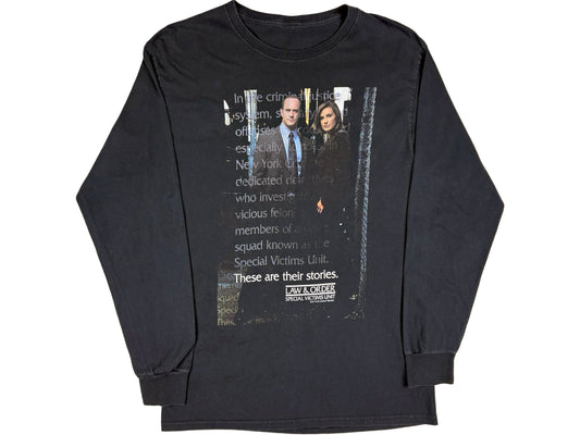 Vintage Law & Order SVU Black Long Sleeve Shirt 90s y2k TV show