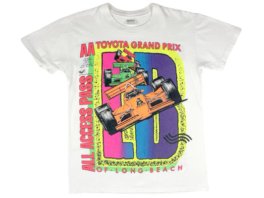 Vintage Long Beach Grand Prix Neon T-Shirt Indy Car Formula 1 Race racing Car auto 90s California