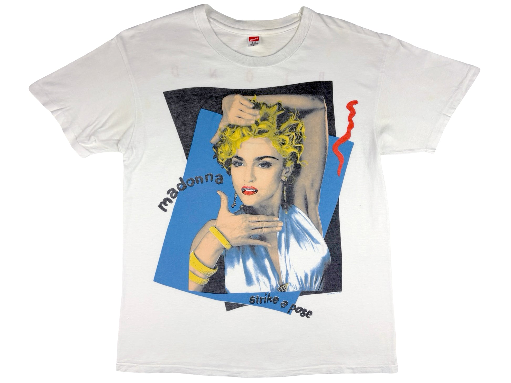 Vintage Madonna 'Strike A Pose Blond Ambition' 1990 Tour White T-Shirt 90s Vogue Boy Toy
