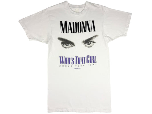 Vintage Madonna 'Who's That Girl' World Tour White T-Shirt 80s 1987 Movie Soundtrack