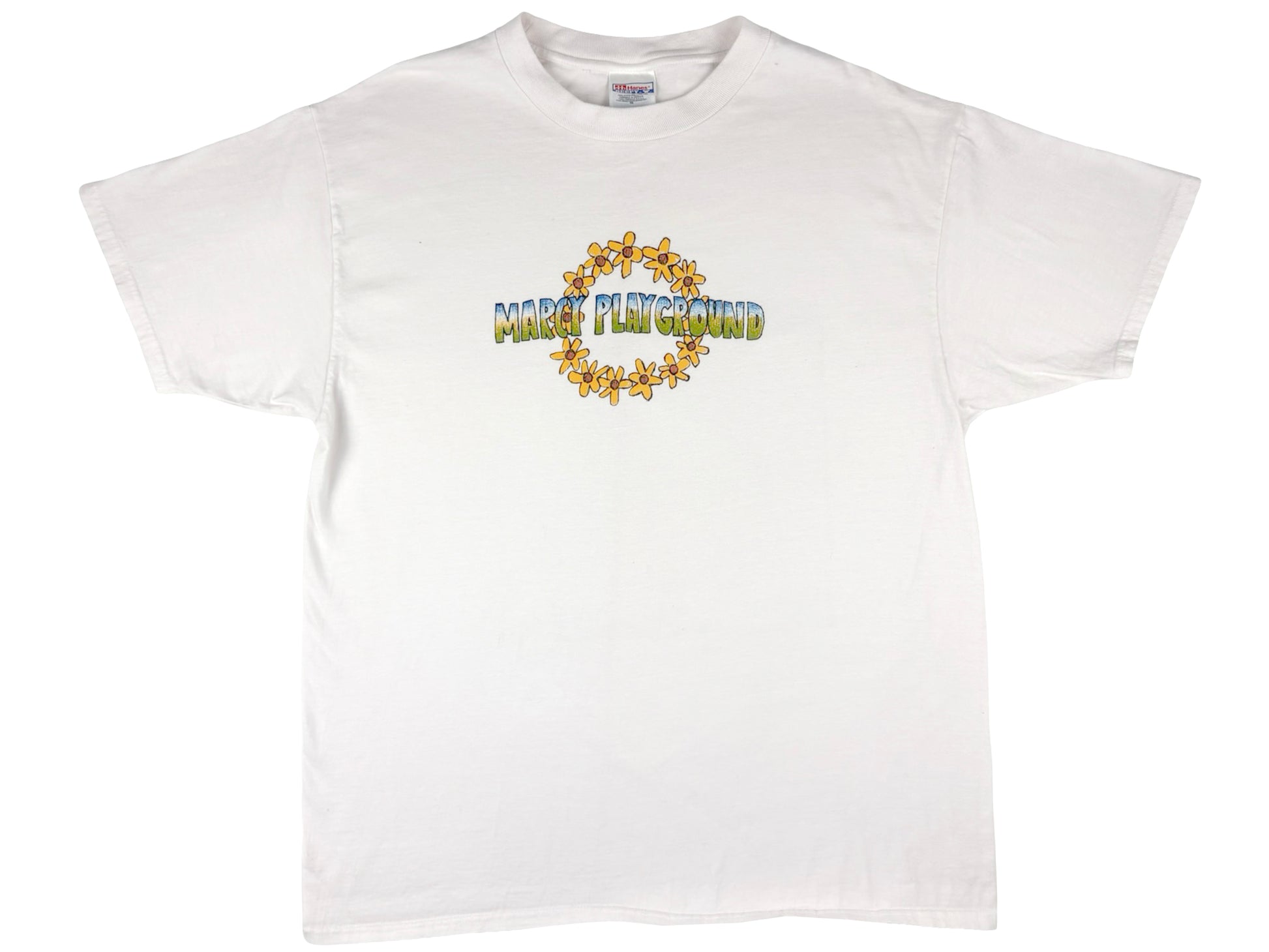Vintage Marcy Playground White T-Shirt 90s Flower Alt Grunge Indie Rock