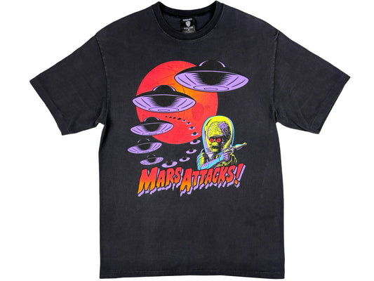 Vintage Mars Attacks Movie Black T-Shirt Tim Burton 90s Horror Sci-Fi Comedy