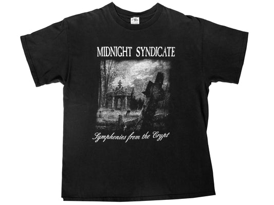Vintage Midnight Syndicate 'Symphonies From The Crypt' Black T-Shirt 80s 90s y2k Goth band