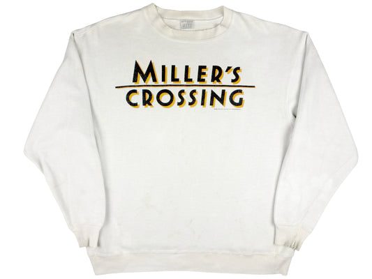 Vintage Miller's Crossing Movie White Sweatshirt 90s Coen Brothers Crime Noir