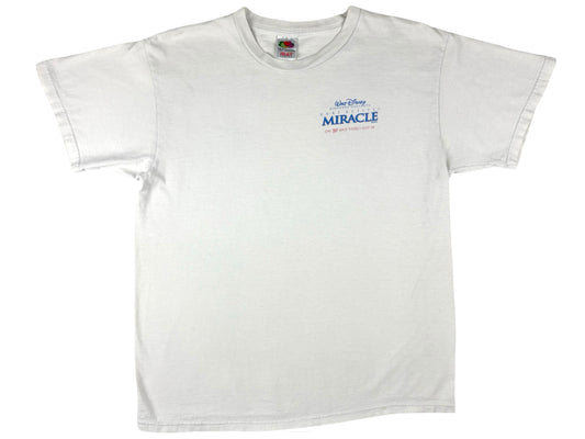 Vintage Miracle Disney Movie White T-Shirt 2004 y2k Kurt Russell Hockey 