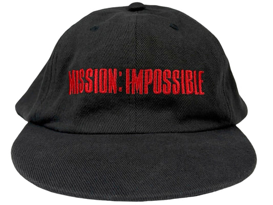 Vintage Mission Impossible Embroidered Black Movie Hat 90s Action Tom Cruise