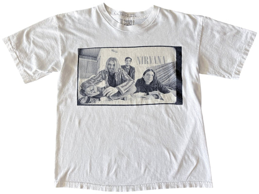 Vintage NIrvana Photo T-Shirt 90s Kurt Cobain 1996 Wild oats 