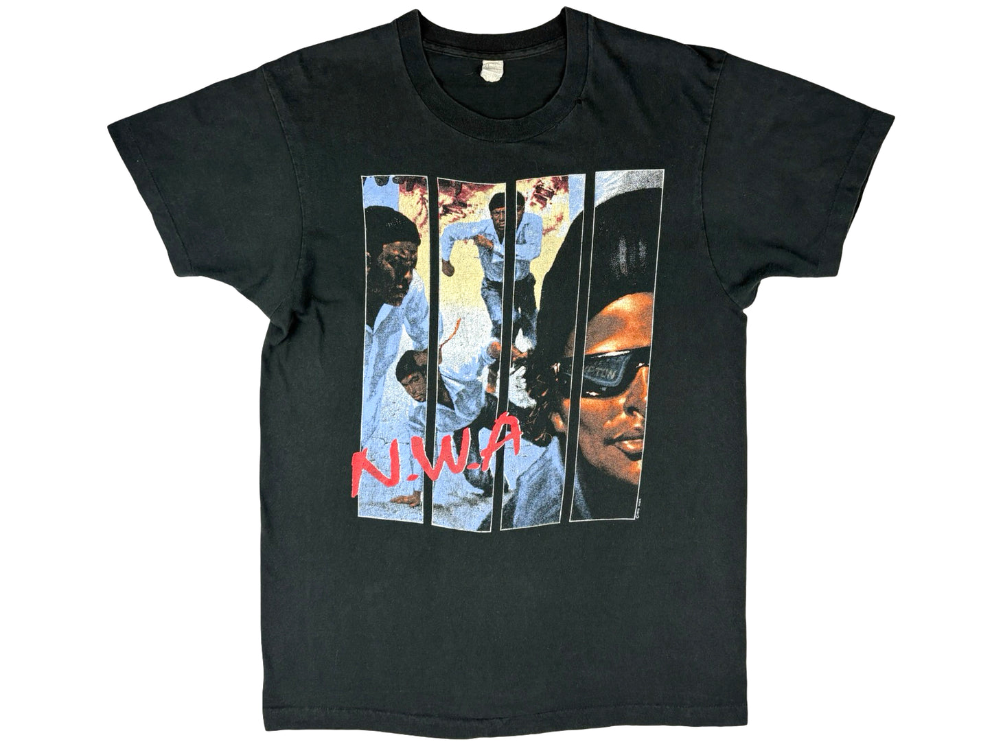 Vintage NWA '100 Miles and Runnin' T-Shirt N.W.A. Easy E Dr Dre ICe Cube Rap Tee 90s