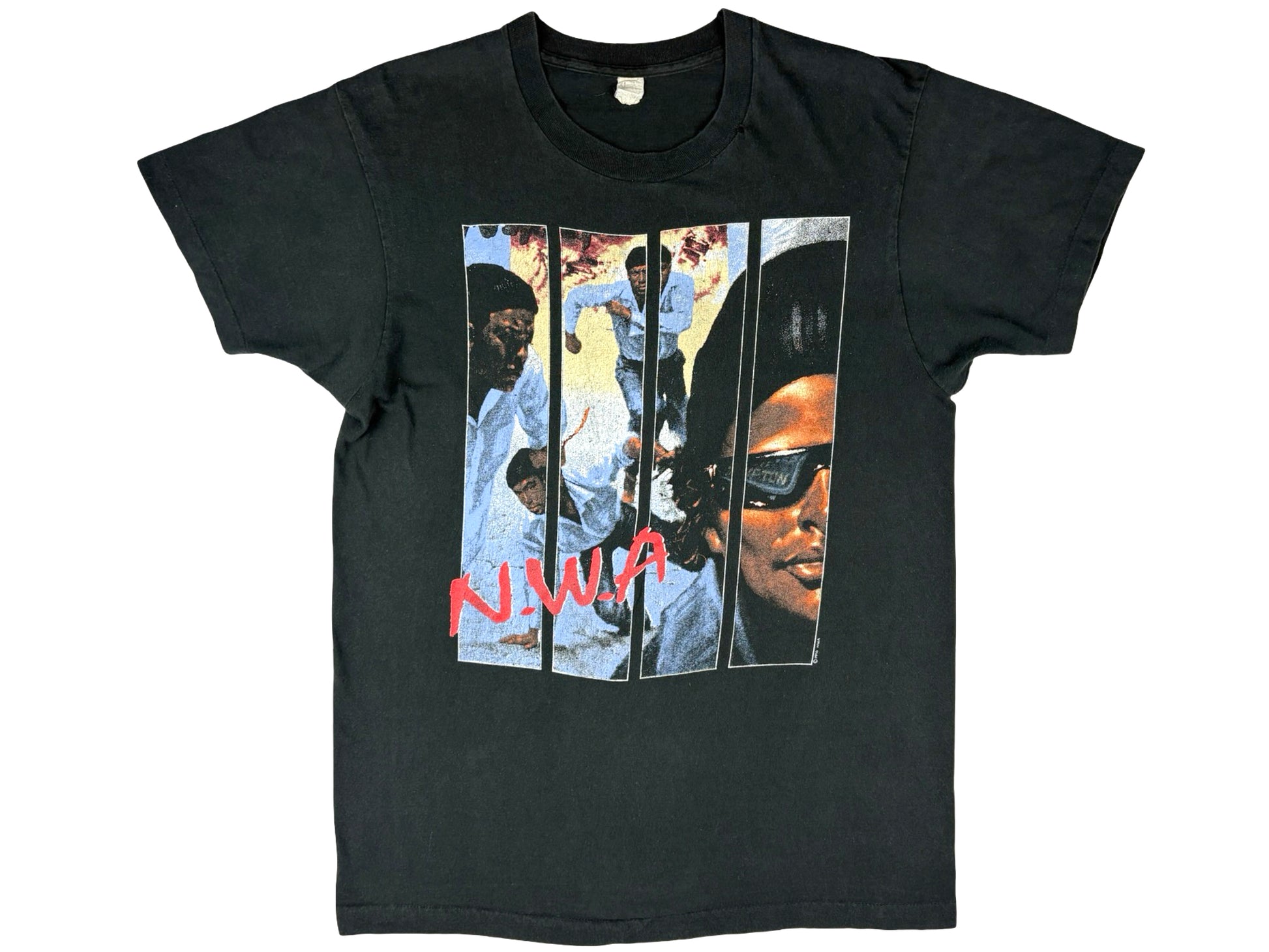 Vintage NWA '100 Miles and Runnin' T-Shirt N.W.A. Easy E Dr Dre ICe Cube Rap Tee 90s