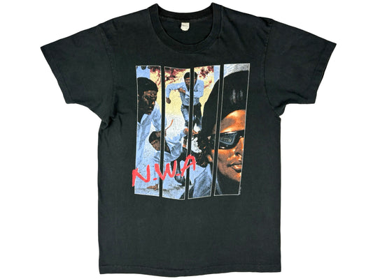 Vintage NWA '100 Miles and Runnin' T-Shirt N.W.A. Easy E Dr Dre ICe Cube Rap Tee 90s